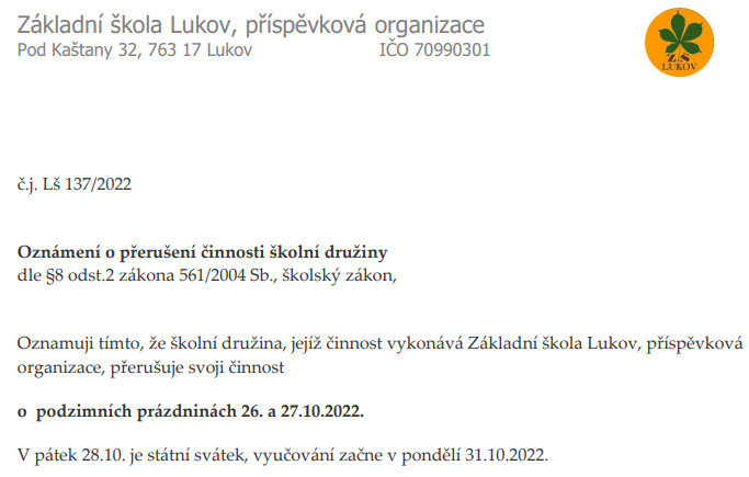 Podzimní prázdniny photo
